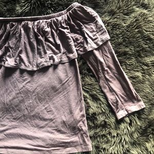 Ruffled off the shoulder top